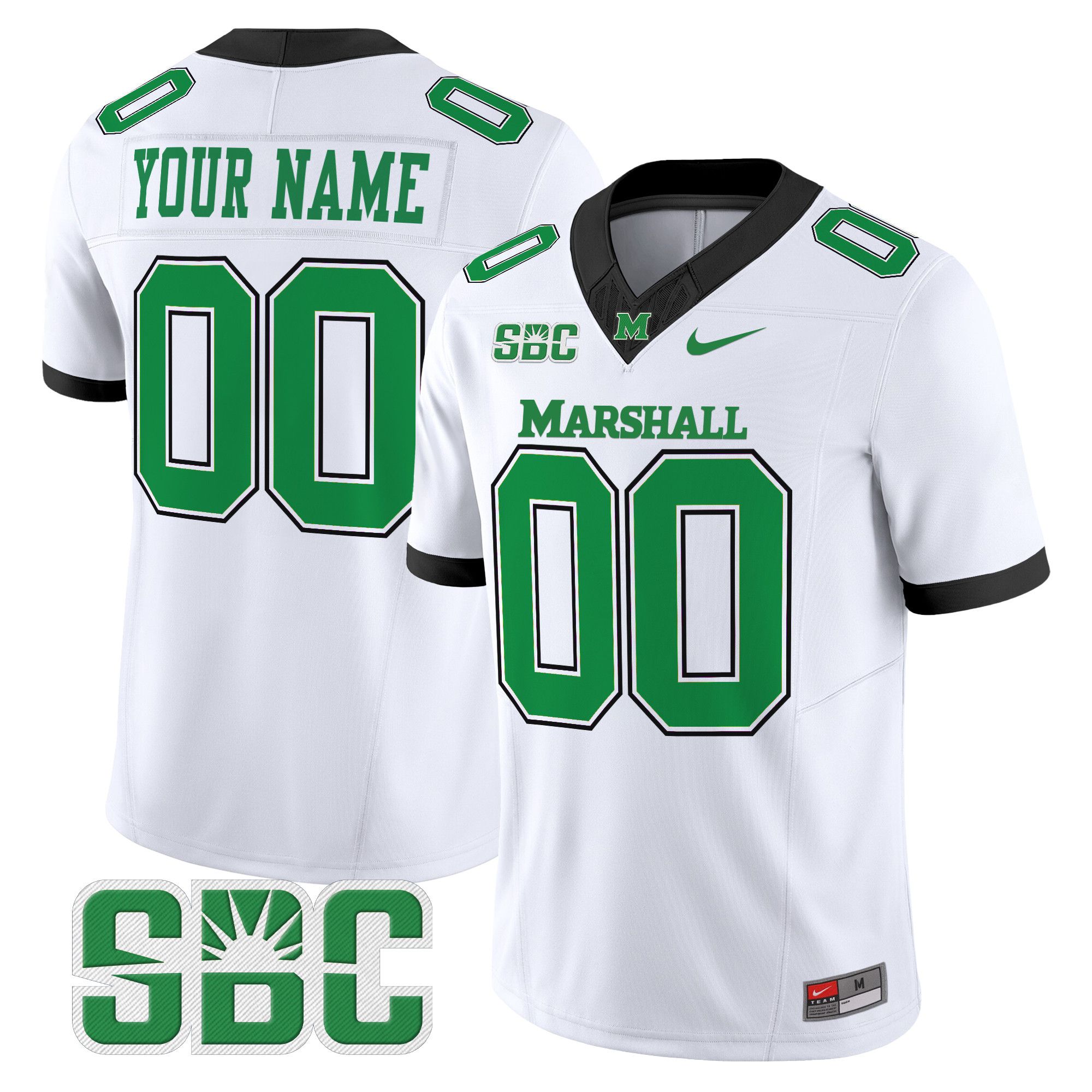 Men Marshall Thundering Herd White Nike 2024 Vapor Limited Custom NCAA Jersey->customized ncaa jersey->Custom Jersey